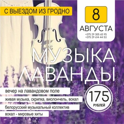 Музыка лаванды (выезд из Гродно)