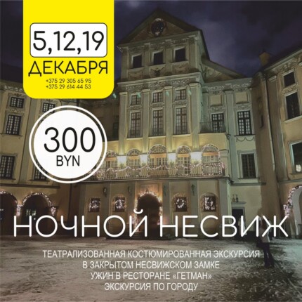 Ночной Несвиж 5, 12, 19 декабря